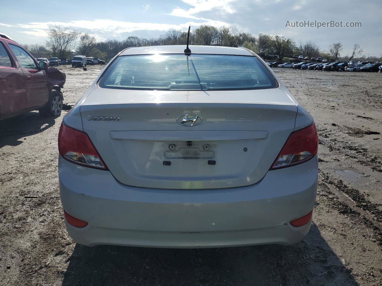 2015 Hyundai Accent Gls White vin: KMHCT4AE0FU934551