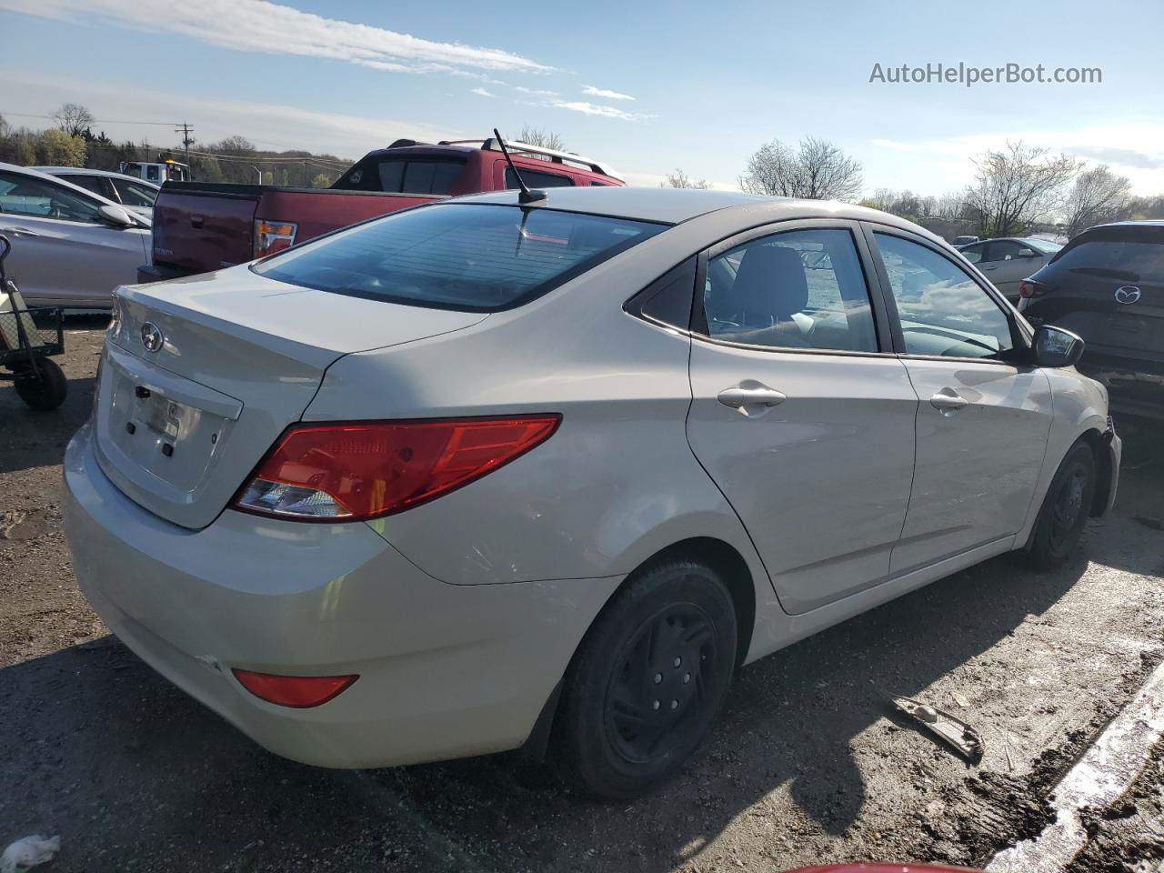 2015 Hyundai Accent Gls White vin: KMHCT4AE0FU934551