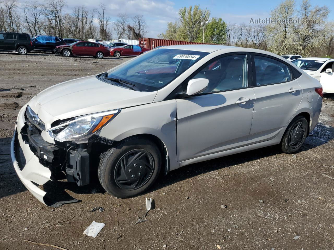 2015 Hyundai Accent Gls White vin: KMHCT4AE0FU934551