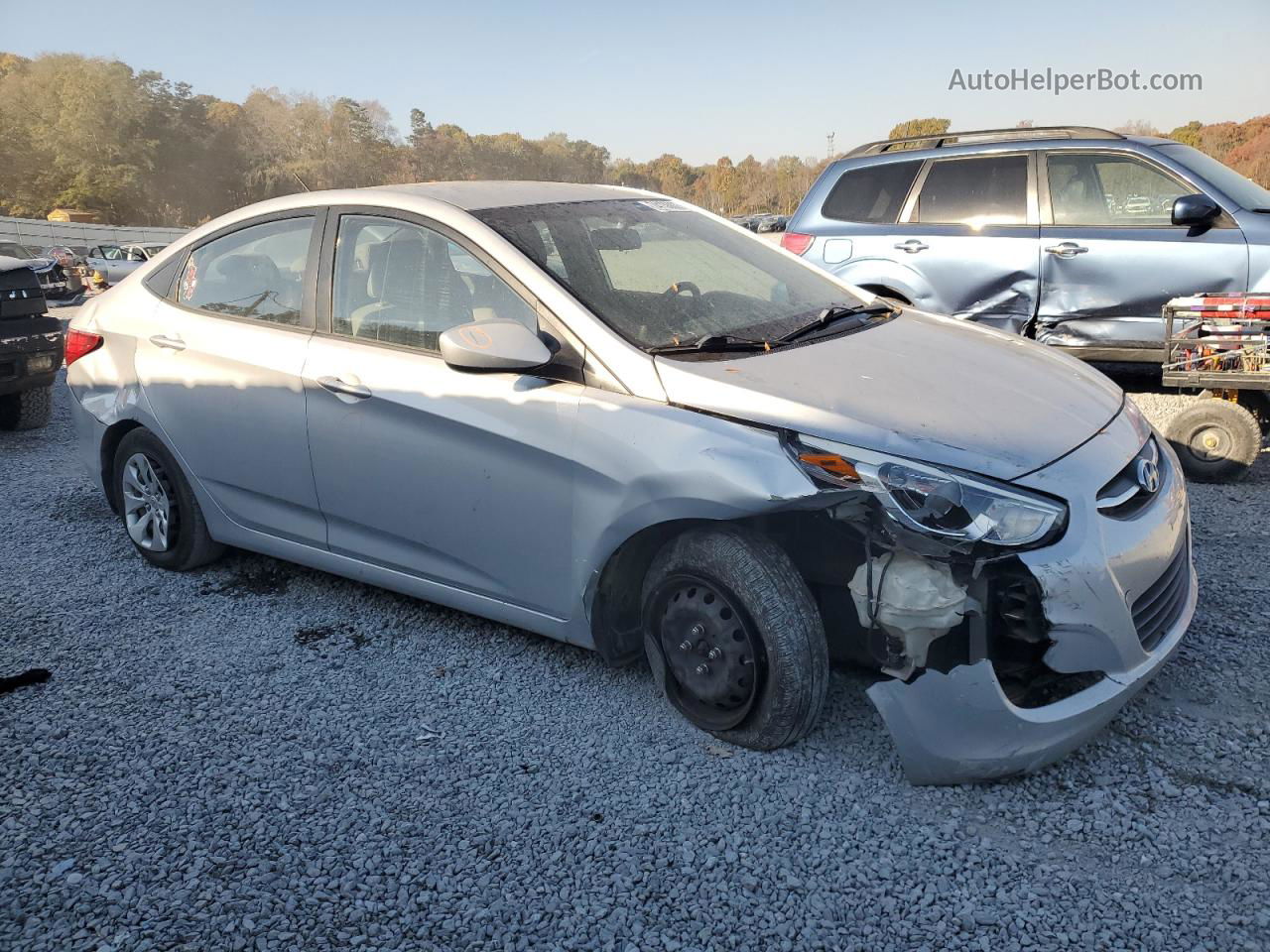 2015 Hyundai Accent Gls Gray vin: KMHCT4AE0FU934940