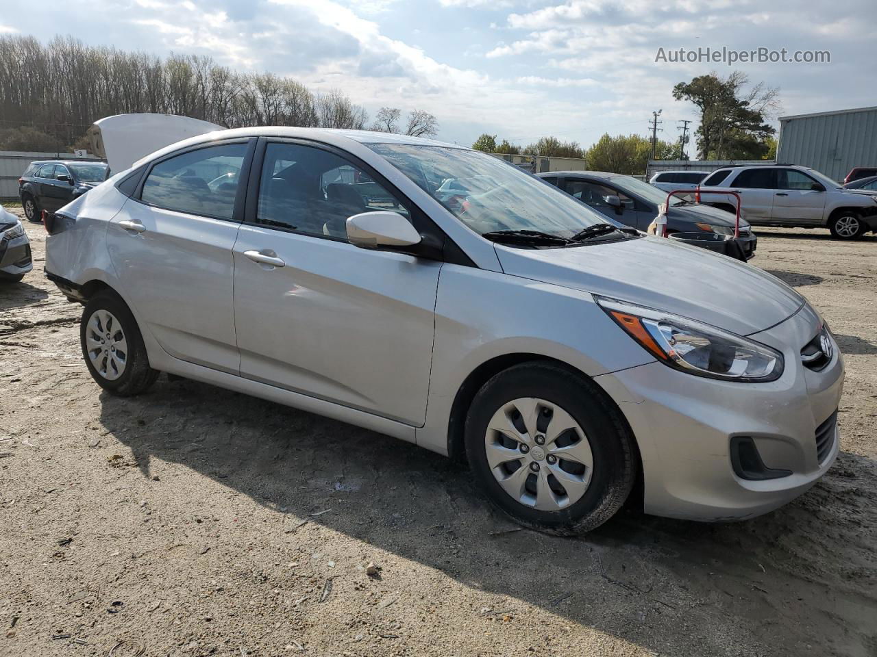 2016 Hyundai Accent Se Silver vin: KMHCT4AE0GU013481