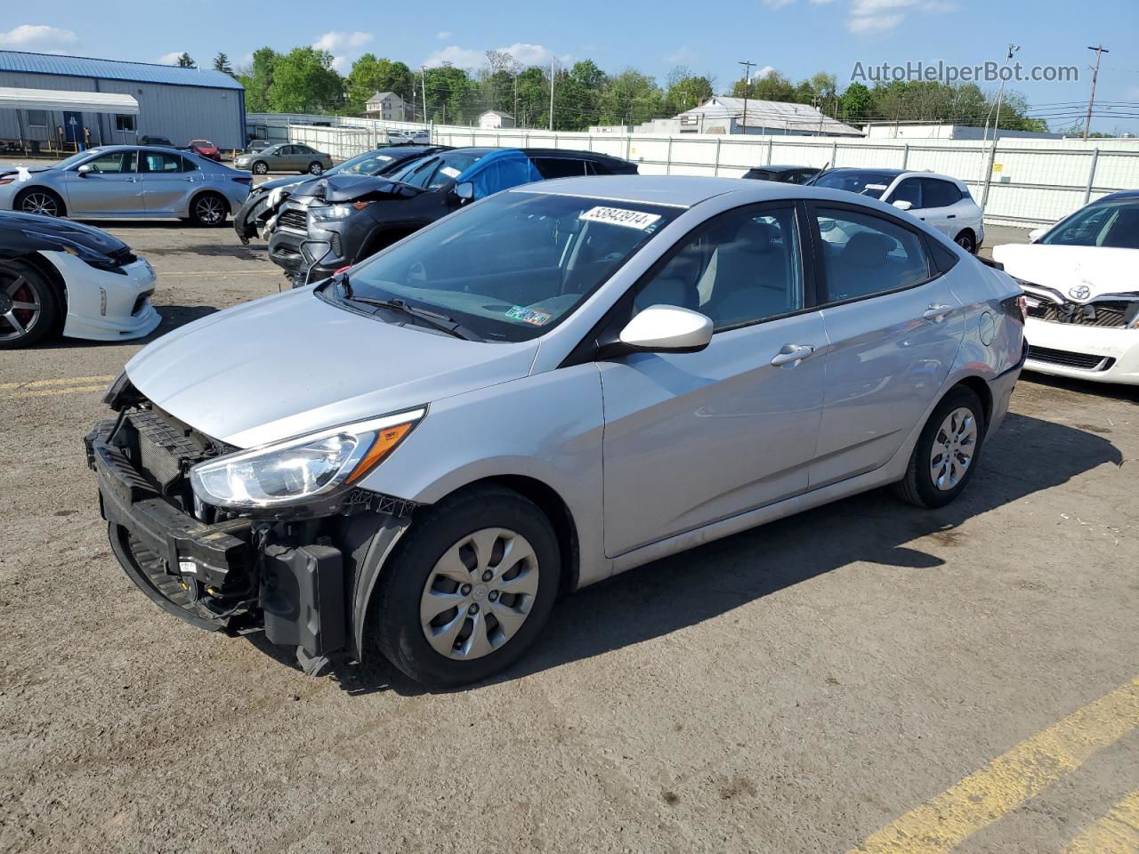 2016 Hyundai Accent Se Silver vin: KMHCT4AE0GU016512