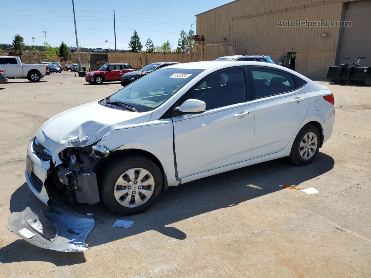 2016 Hyundai Accent Se White vin: KMHCT4AE0GU026070