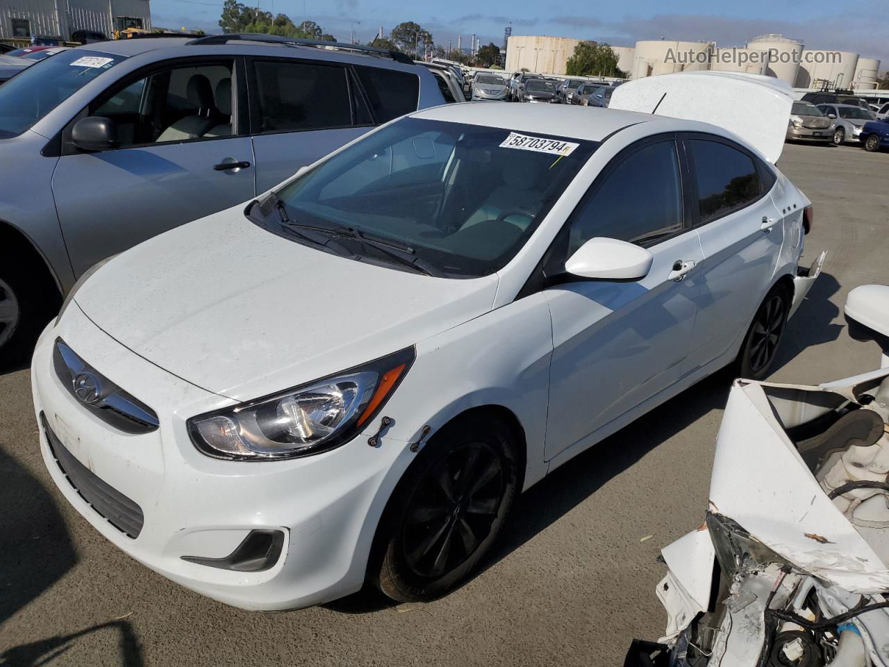 2016 Hyundai Accent Se White vin: KMHCT4AE0GU075818