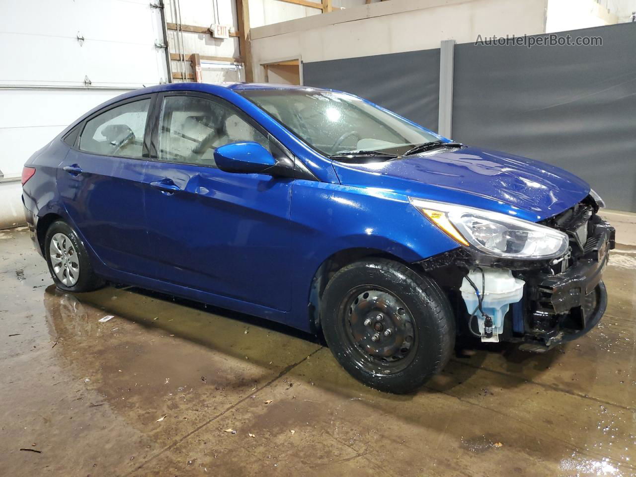 2016 Hyundai Accent Se Синий vin: KMHCT4AE0GU094515