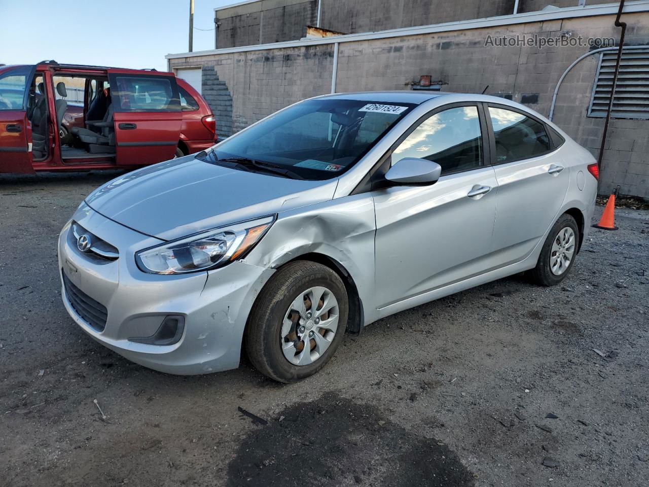 2016 Hyundai Accent Se Silver vin: KMHCT4AE0GU162893