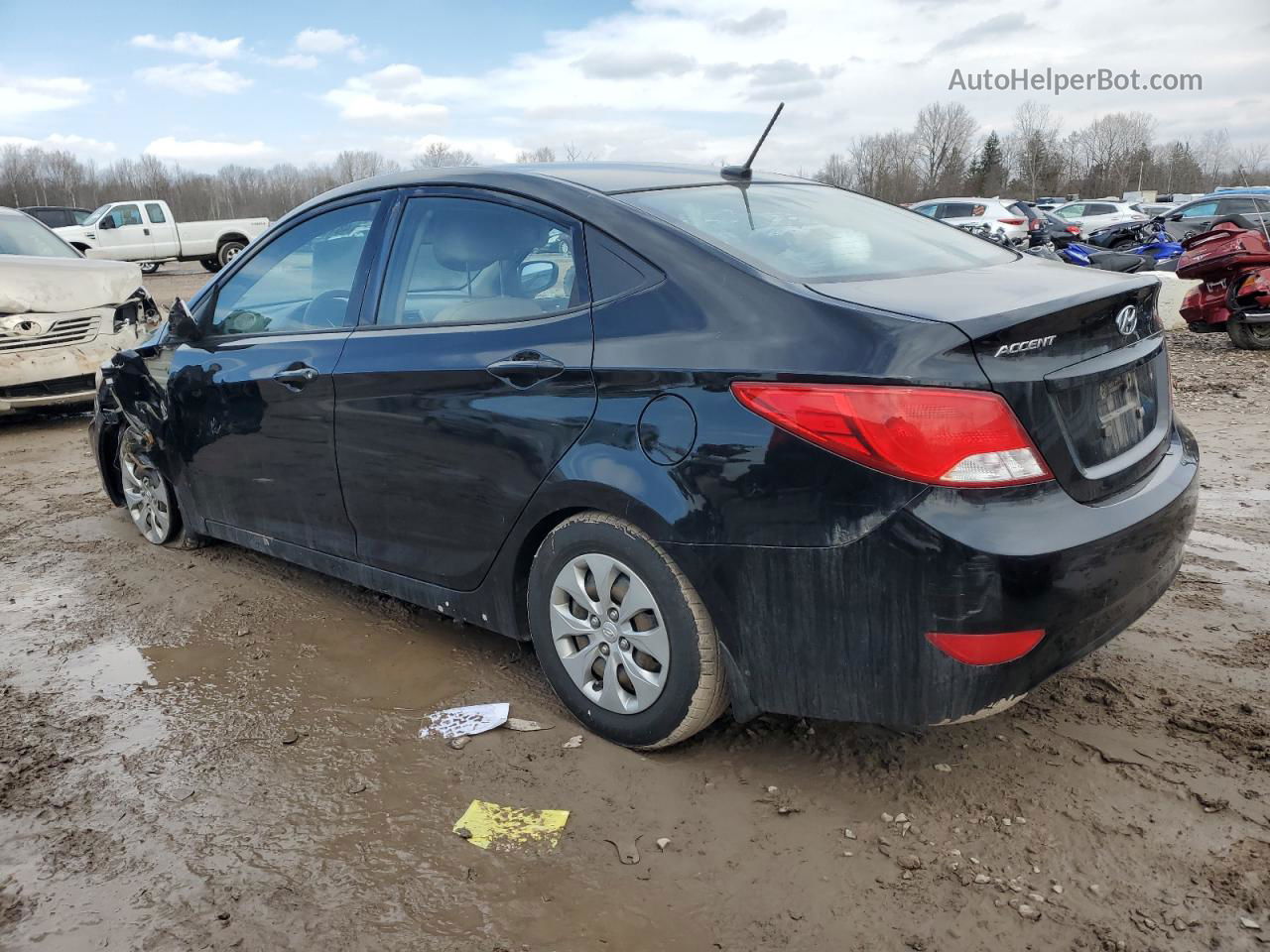 2016 Hyundai Accent Se Черный vin: KMHCT4AE0GU164479