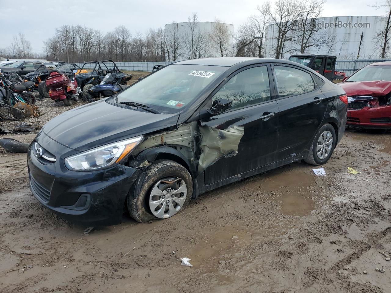 2016 Hyundai Accent Se Черный vin: KMHCT4AE0GU164479