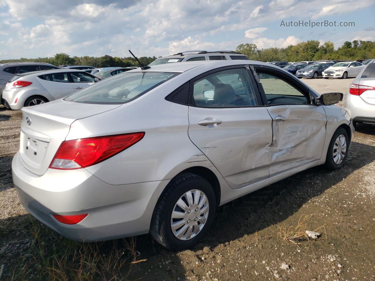 2017 Hyundai Accent Se Серебряный vin: KMHCT4AE0HU200513