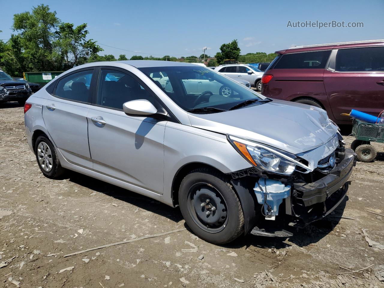 2017 Hyundai Accent Se Silver vin: KMHCT4AE0HU342005