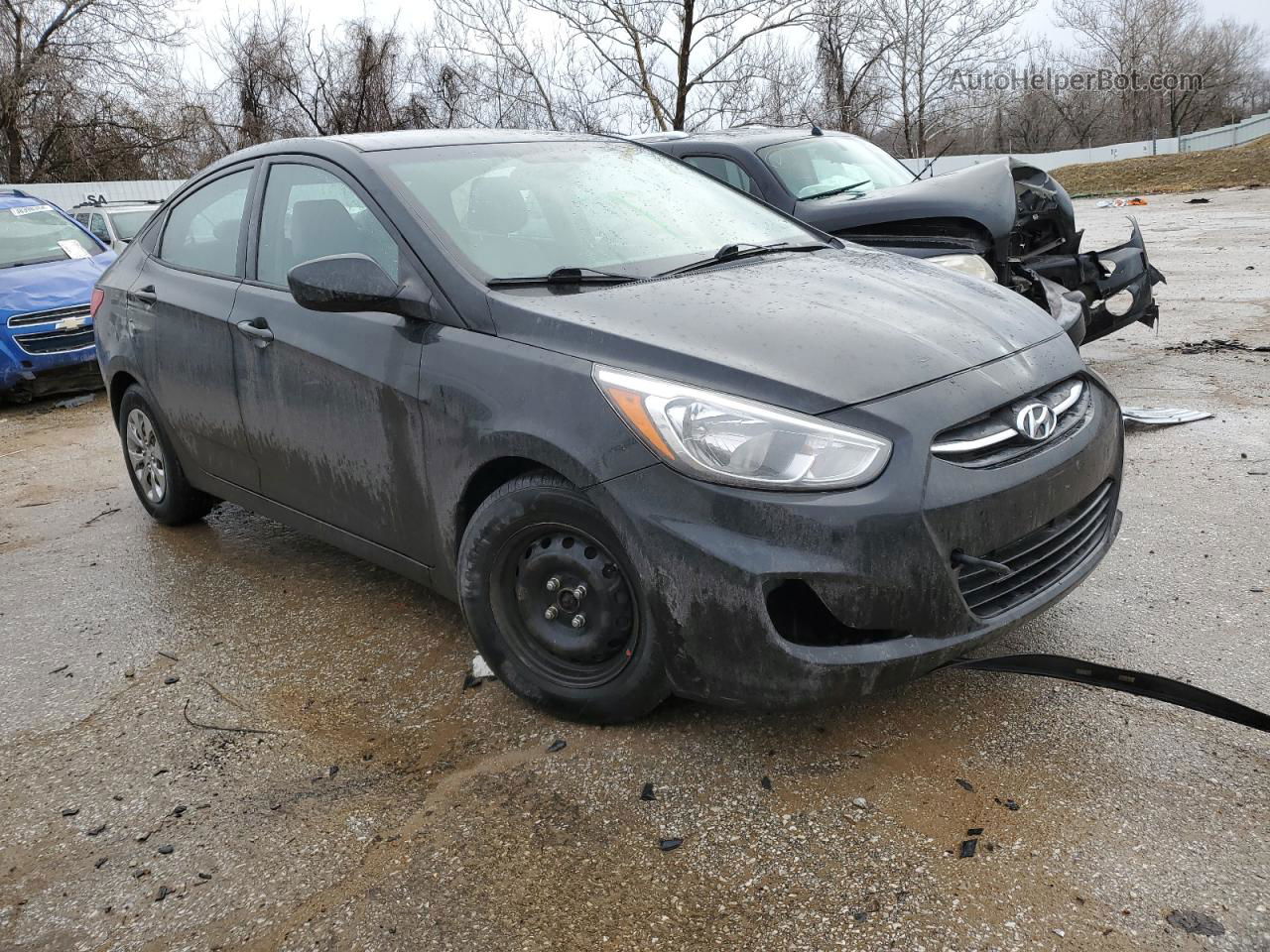 2017 Hyundai Accent Se Черный vin: KMHCT4AE0HU363842