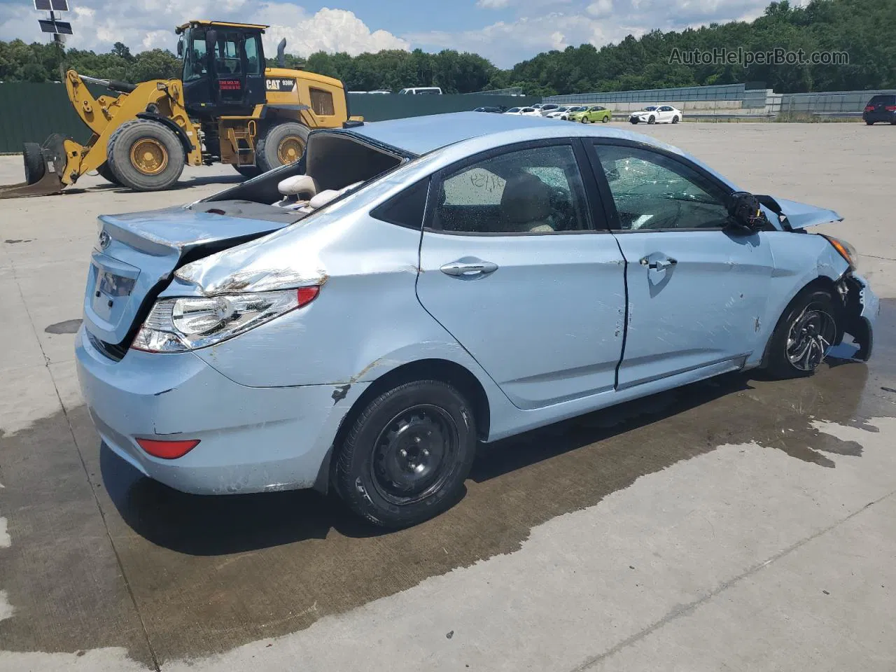 2013 Hyundai Accent Gls Blue vin: KMHCT4AE1DU274825