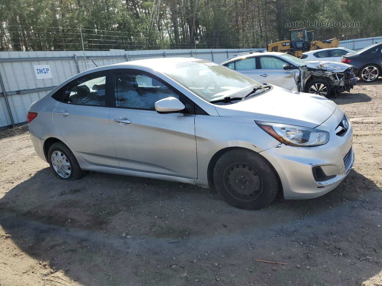 2013 Hyundai Accent Gls Silver vin: KMHCT4AE1DU281709