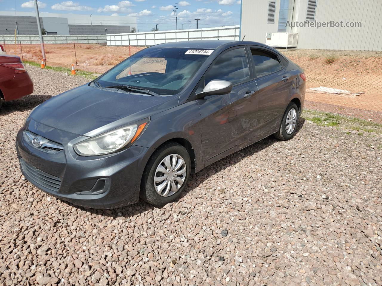 2013 Hyundai Accent Gls Gray vin: KMHCT4AE1DU303689