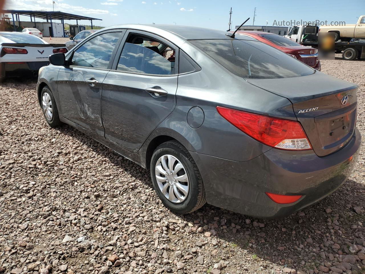 2013 Hyundai Accent Gls Gray vin: KMHCT4AE1DU303689