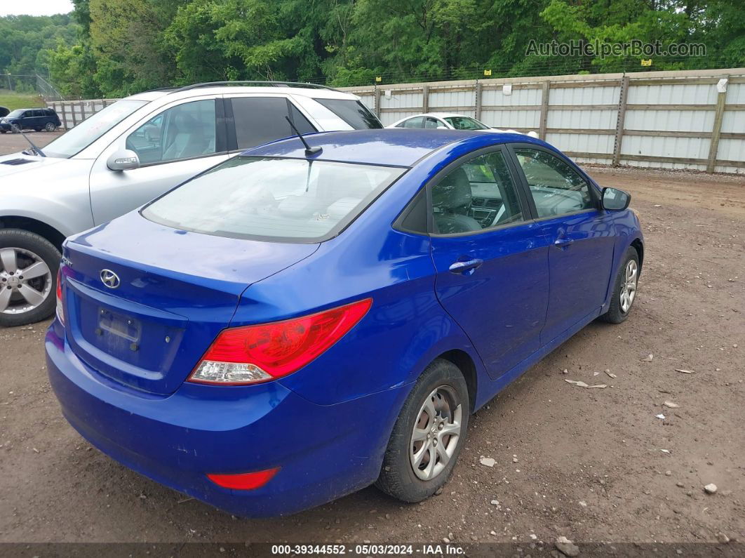 2013 Hyundai Accent Gls Blue vin: KMHCT4AE1DU369028