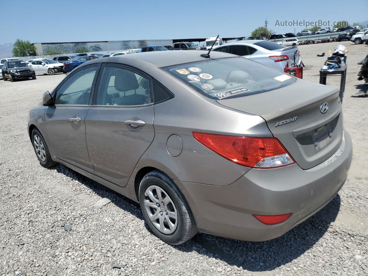 2013 Hyundai Accent Gls Gray vin: KMHCT4AE1DU537511