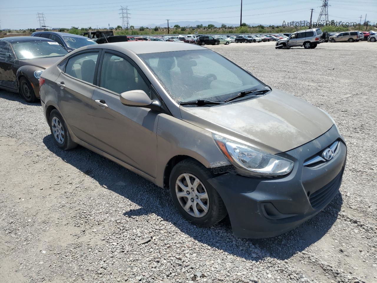 2013 Hyundai Accent Gls Gray vin: KMHCT4AE1DU537511