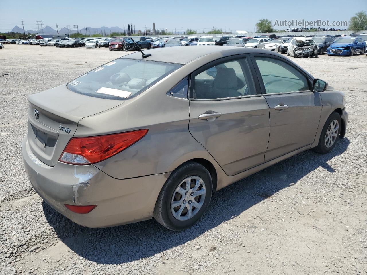 2013 Hyundai Accent Gls Gray vin: KMHCT4AE1DU537511