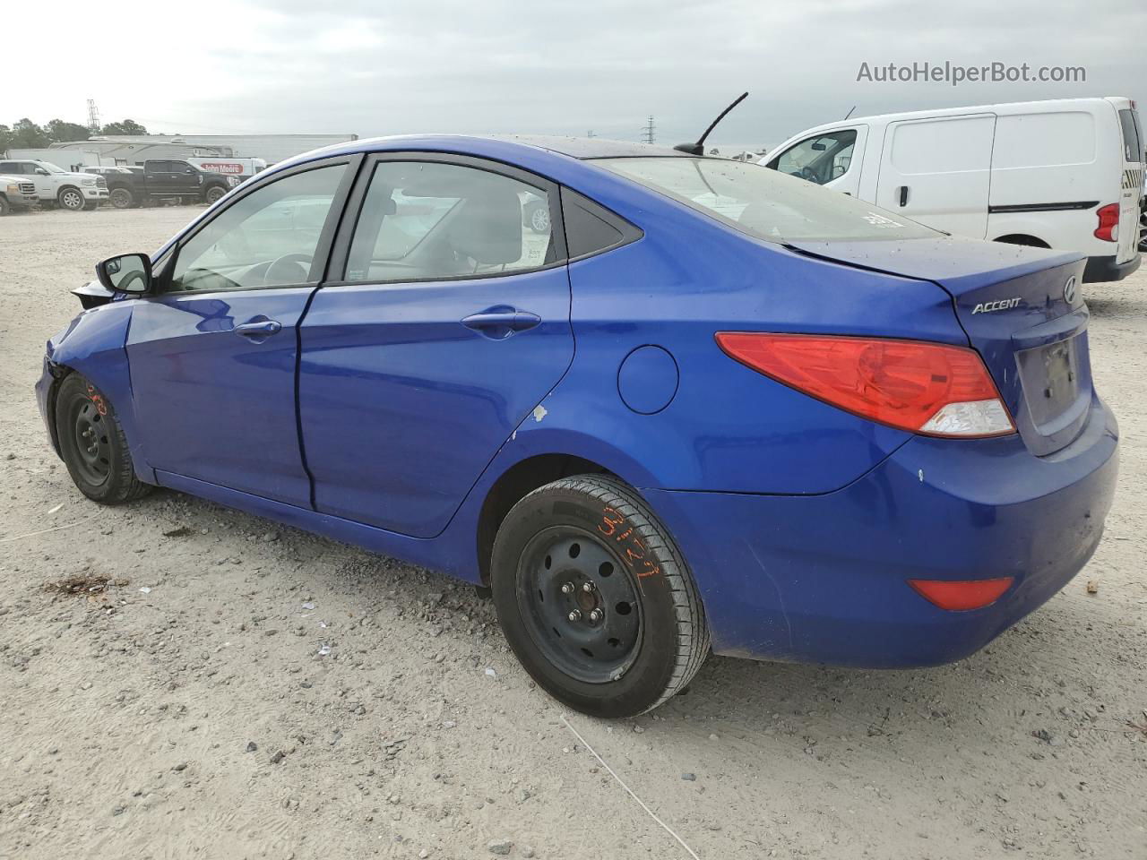 2014 Hyundai Accent Gls Blue vin: KMHCT4AE1EU586998