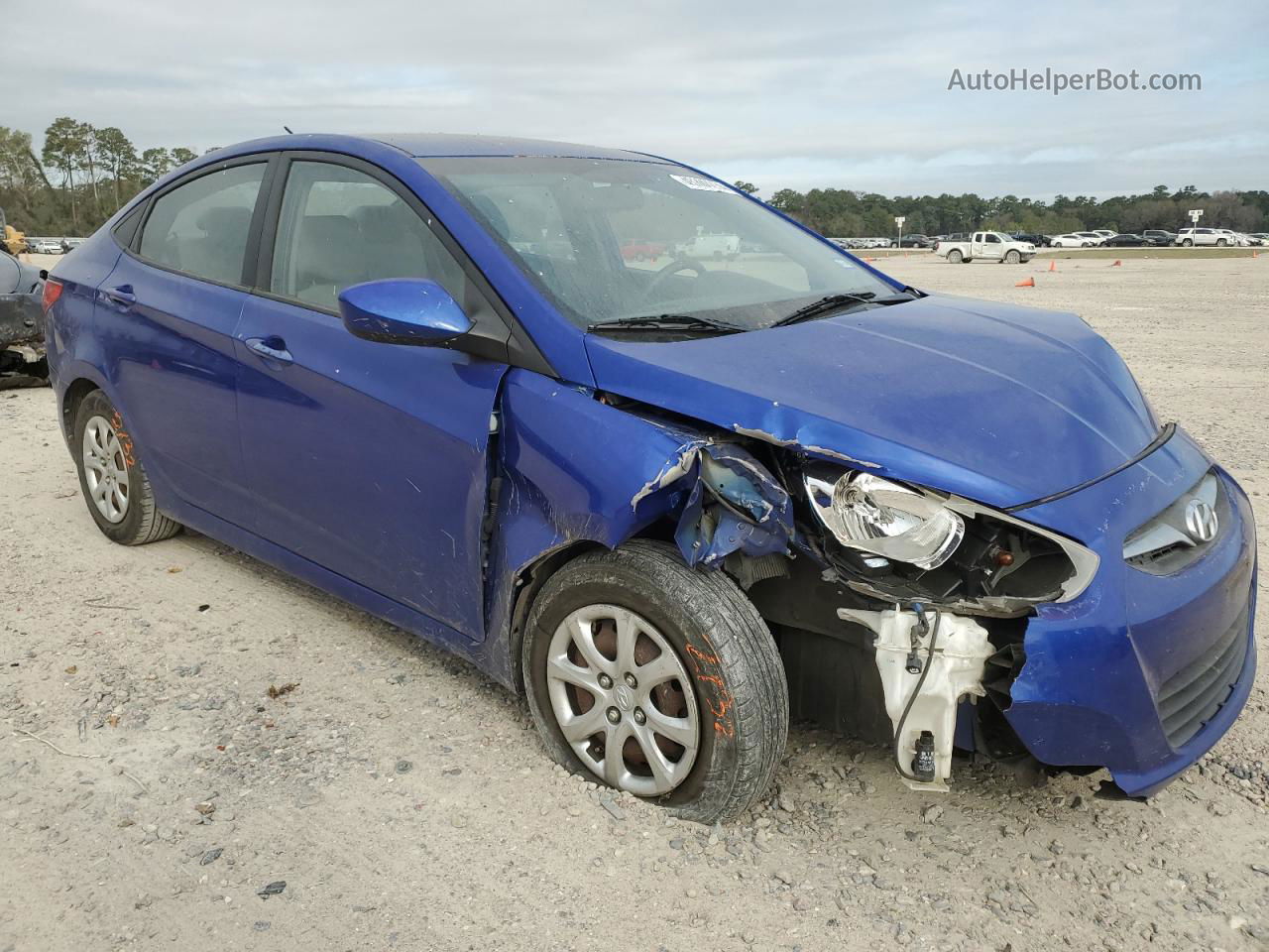 2014 Hyundai Accent Gls Blue vin: KMHCT4AE1EU586998