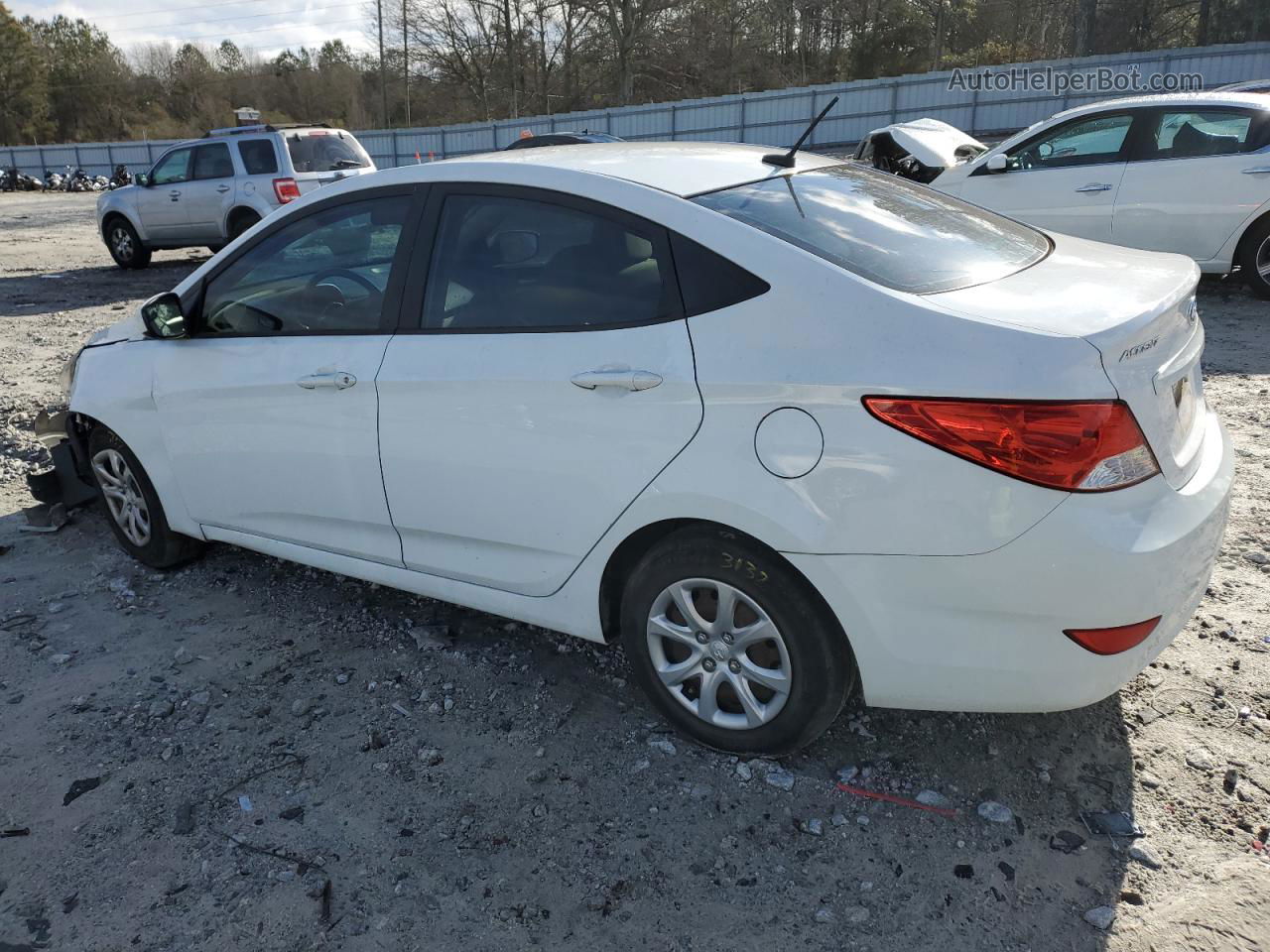 2014 Hyundai Accent Gls White vin: KMHCT4AE1EU608501