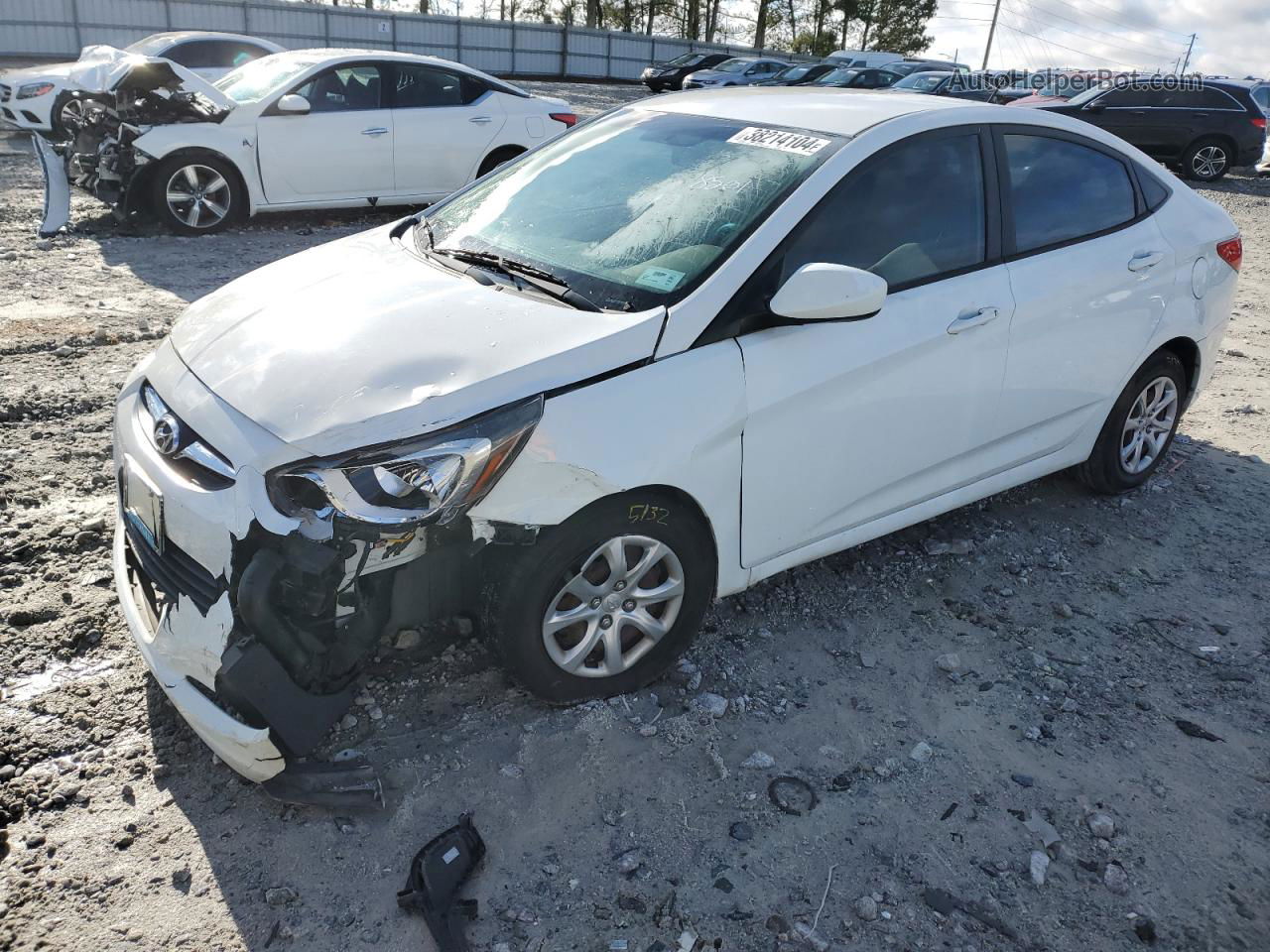 2014 Hyundai Accent Gls White vin: KMHCT4AE1EU608501