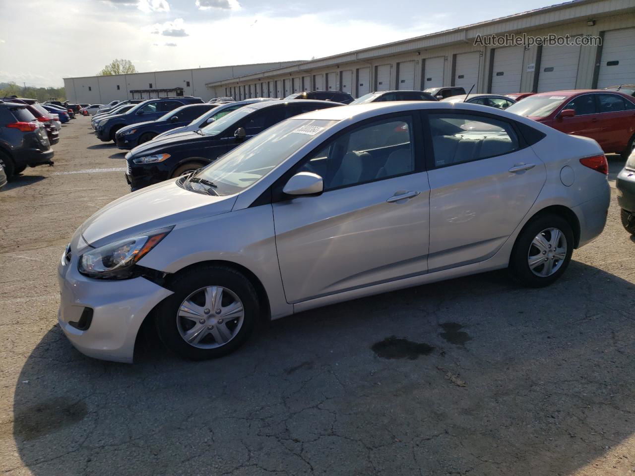 2014 Hyundai Accent Gls Silver vin: KMHCT4AE1EU672991