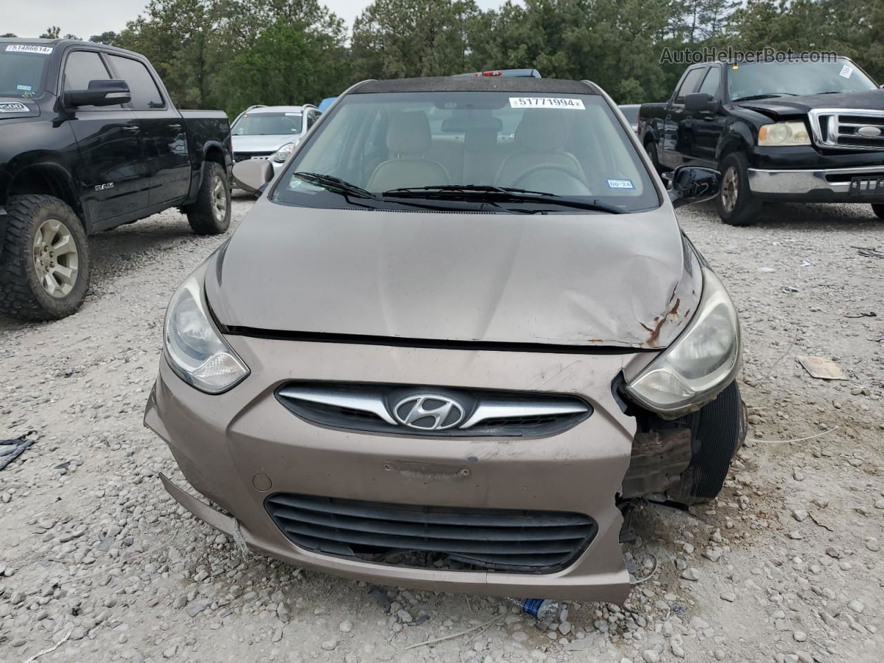 2014 Hyundai Accent Gls Tan vin: KMHCT4AE1EU709182