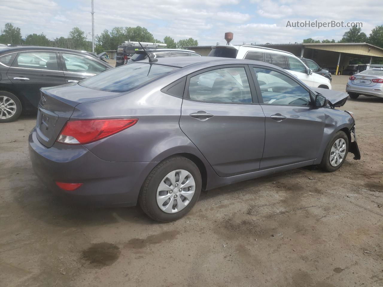 2015 Hyundai Accent Gls Серый vin: KMHCT4AE1FU820283