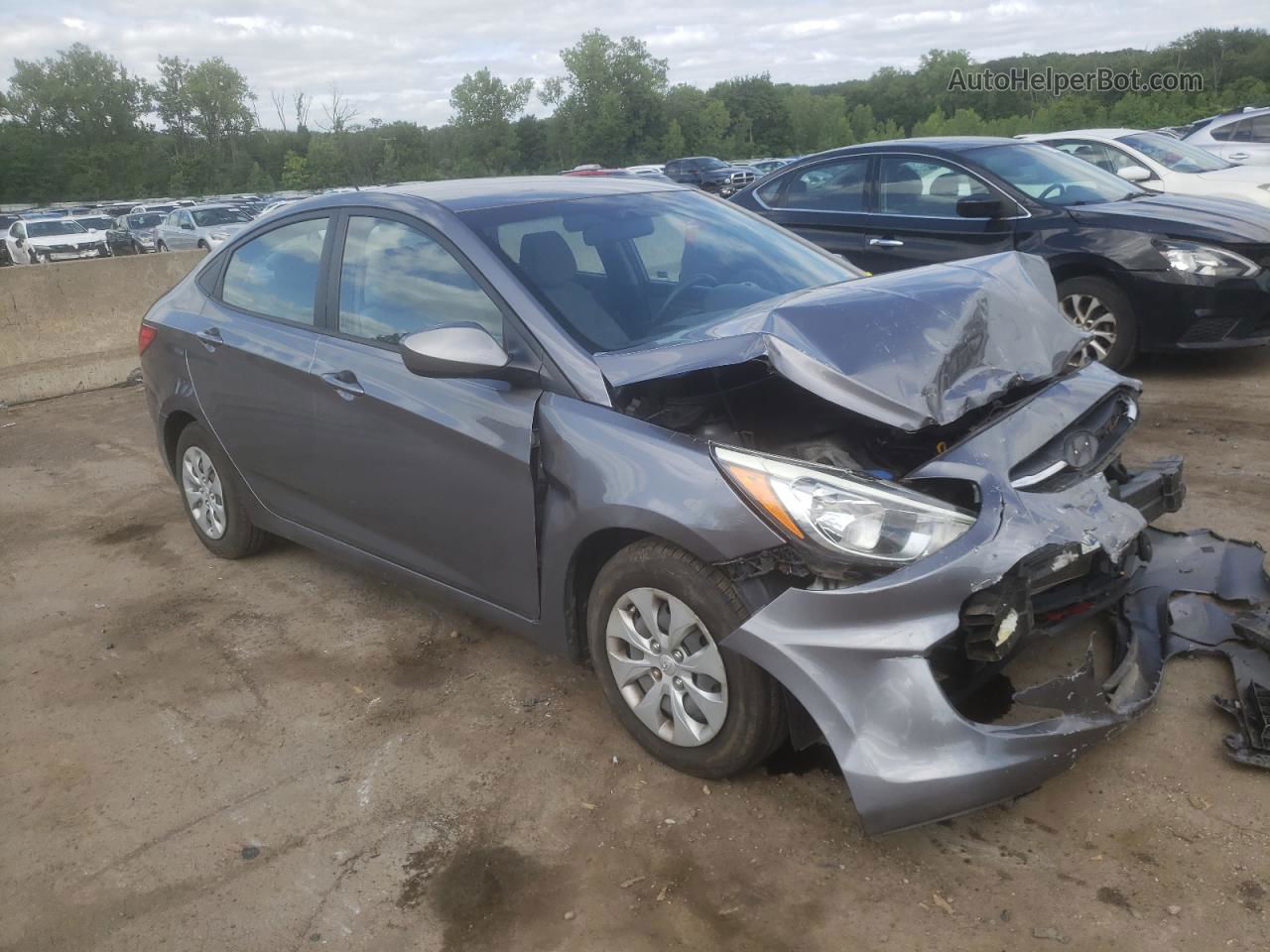 2015 Hyundai Accent Gls Gray vin: KMHCT4AE1FU820283