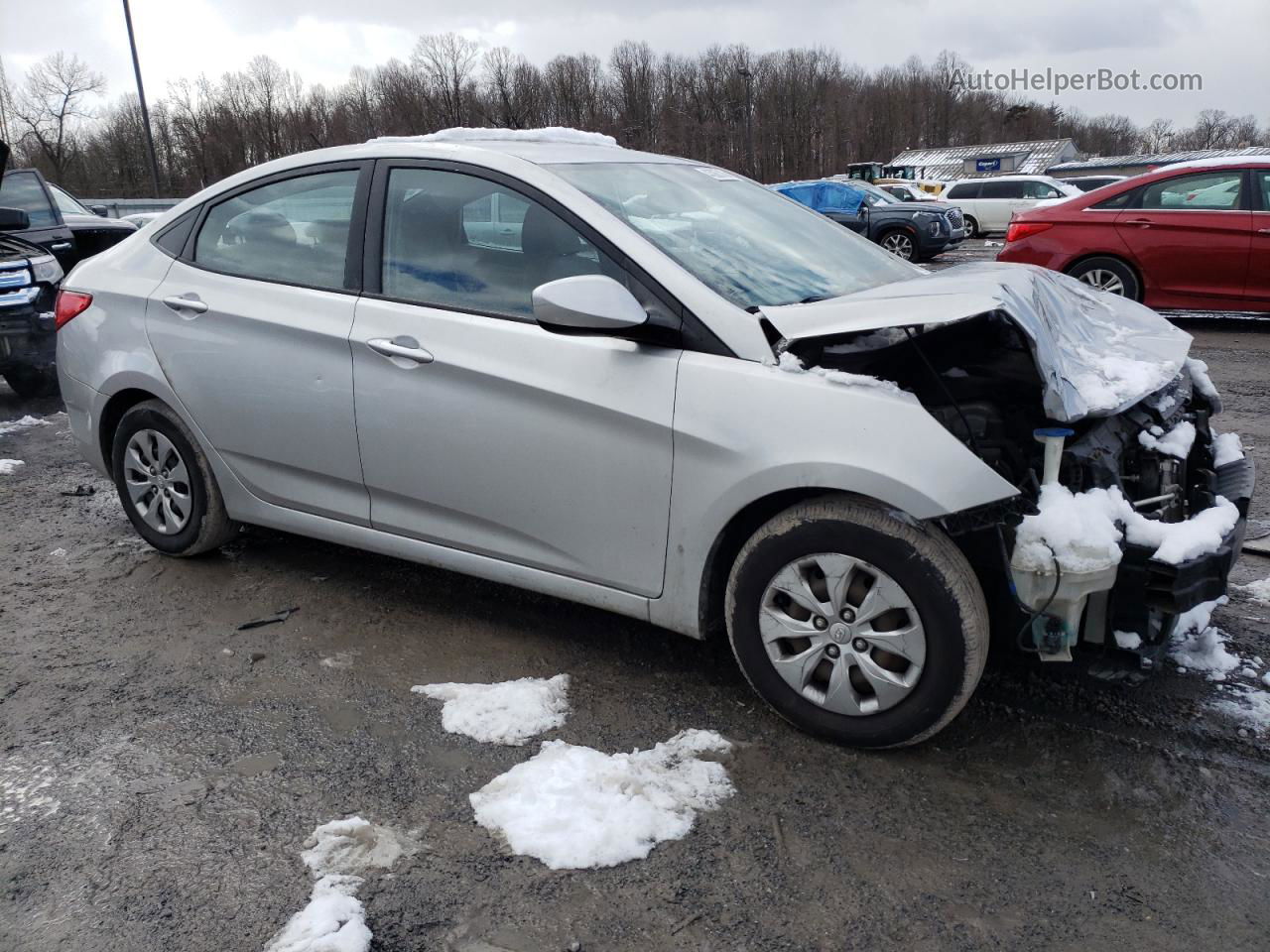 2015 Hyundai Accent Gls Silver vin: KMHCT4AE1FU872996