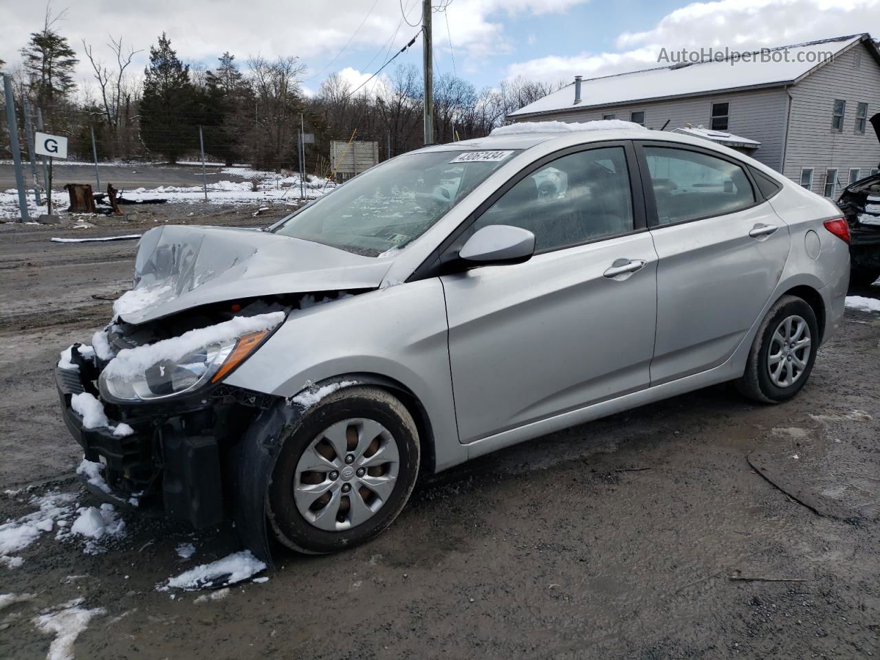 2015 Hyundai Accent Gls Silver vin: KMHCT4AE1FU872996