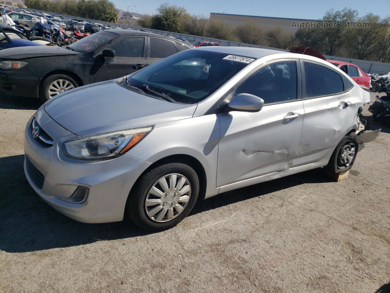 2015 Hyundai Accent Gls Silver vin: KMHCT4AE1FU903924