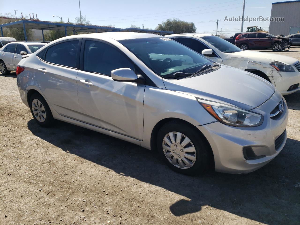 2015 Hyundai Accent Gls Silver vin: KMHCT4AE1FU903924