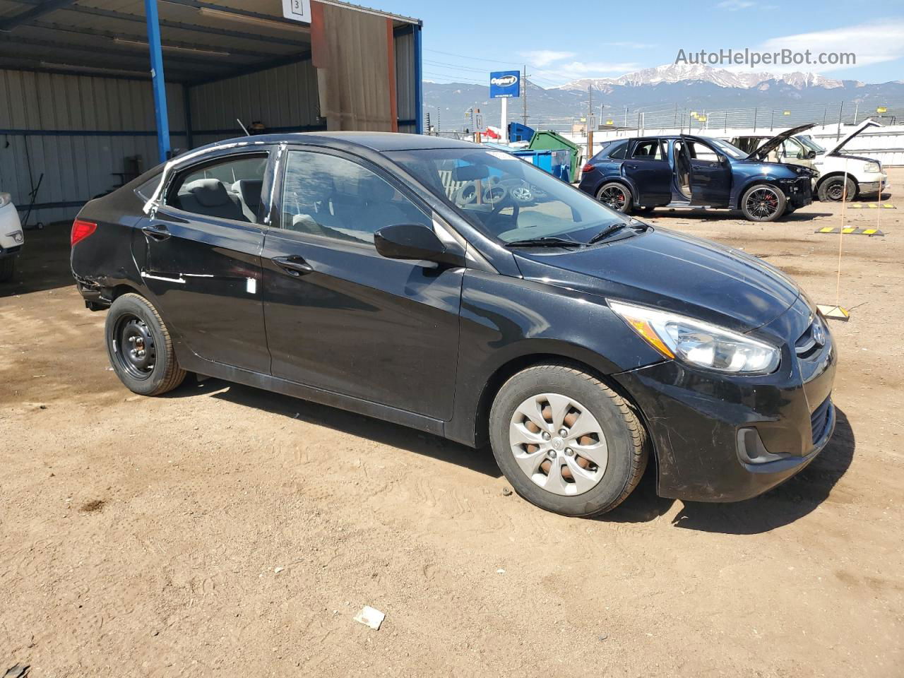 2015 Hyundai Accent Gls Черный vin: KMHCT4AE1FU921792