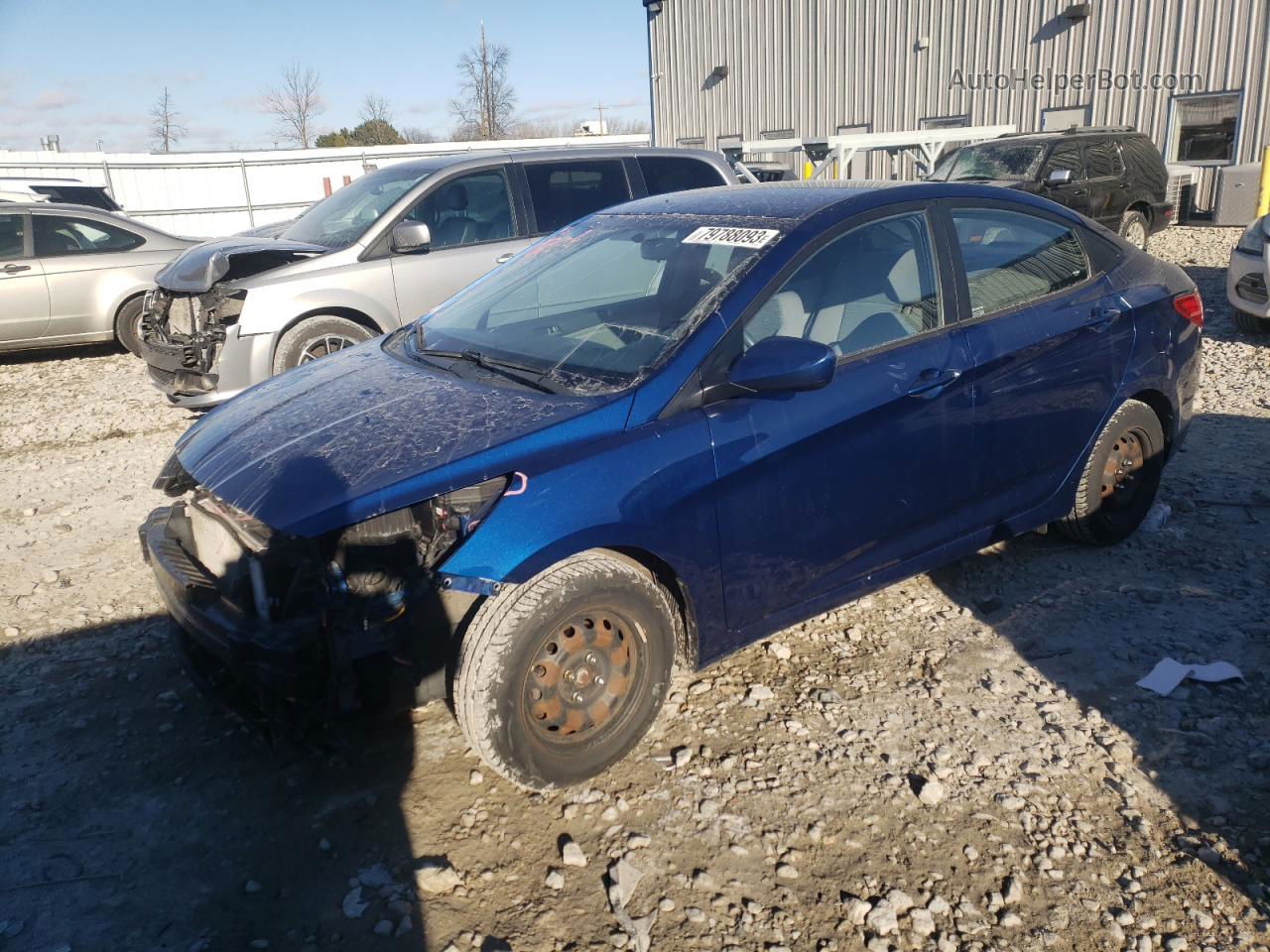 2015 Hyundai Accent Gls Blue vin: KMHCT4AE1FU922845