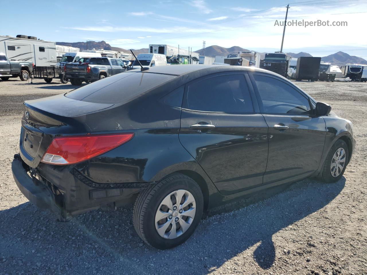 2015 Hyundai Accent Gls Black vin: KMHCT4AE1FU922957