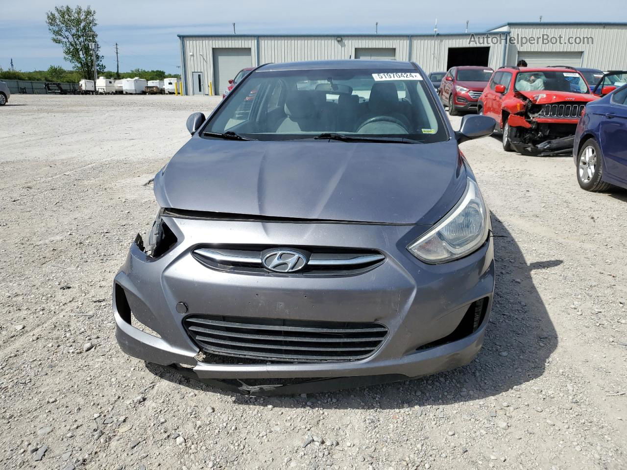 2015 Hyundai Accent Gls Gray vin: KMHCT4AE1FU931142