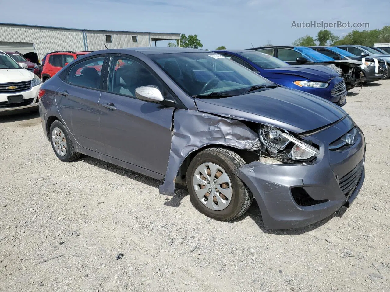 2015 Hyundai Accent Gls Gray vin: KMHCT4AE1FU931142