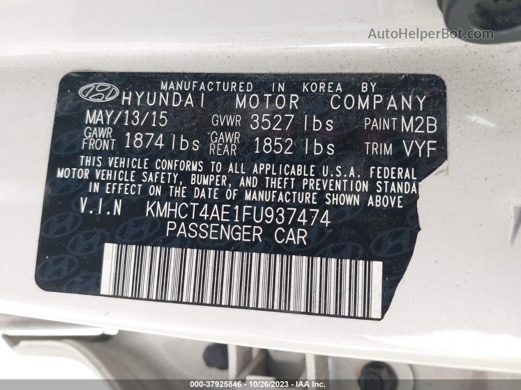 2015 Hyundai Accent Gls Gold vin: KMHCT4AE1FU937474