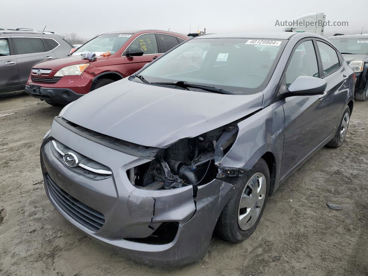 2016 Hyundai Accent Se Gray vin: KMHCT4AE1GU031892