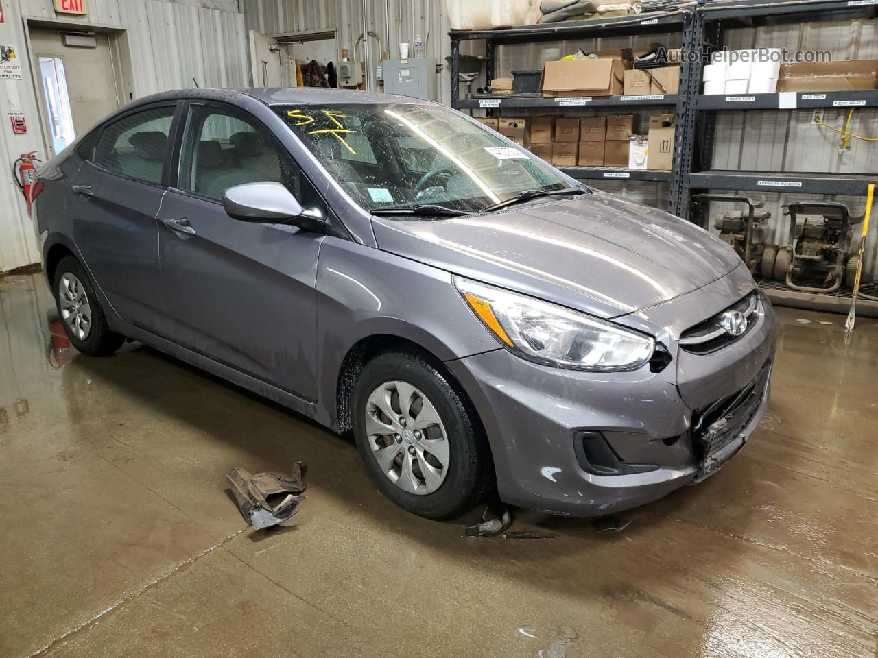 2016 Hyundai Accent Se Gray vin: KMHCT4AE1GU073463