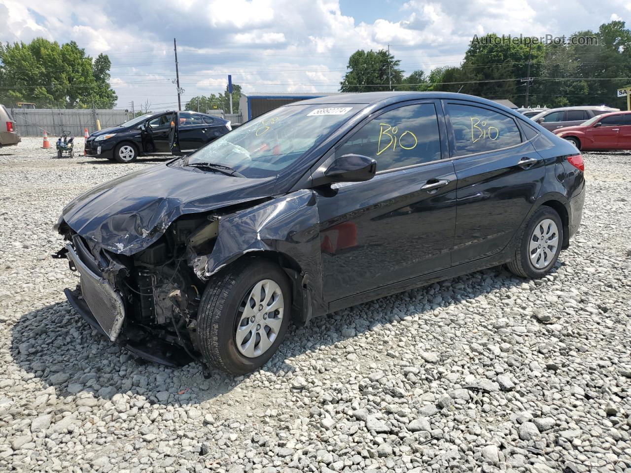 2016 Hyundai Accent Se Black vin: KMHCT4AE1GU092238