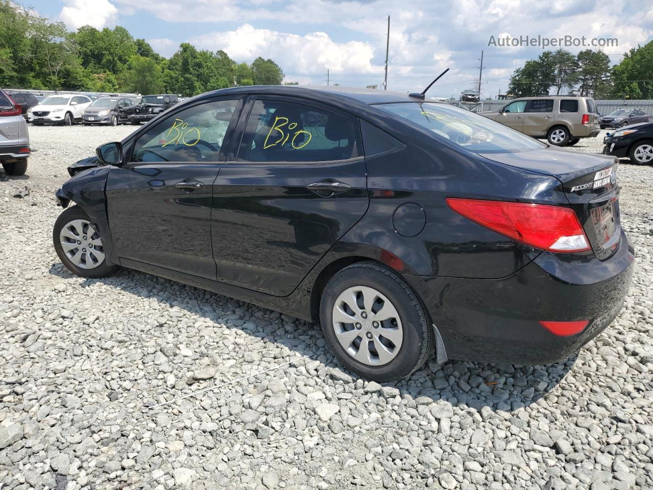 2016 Hyundai Accent Se Черный vin: KMHCT4AE1GU092238