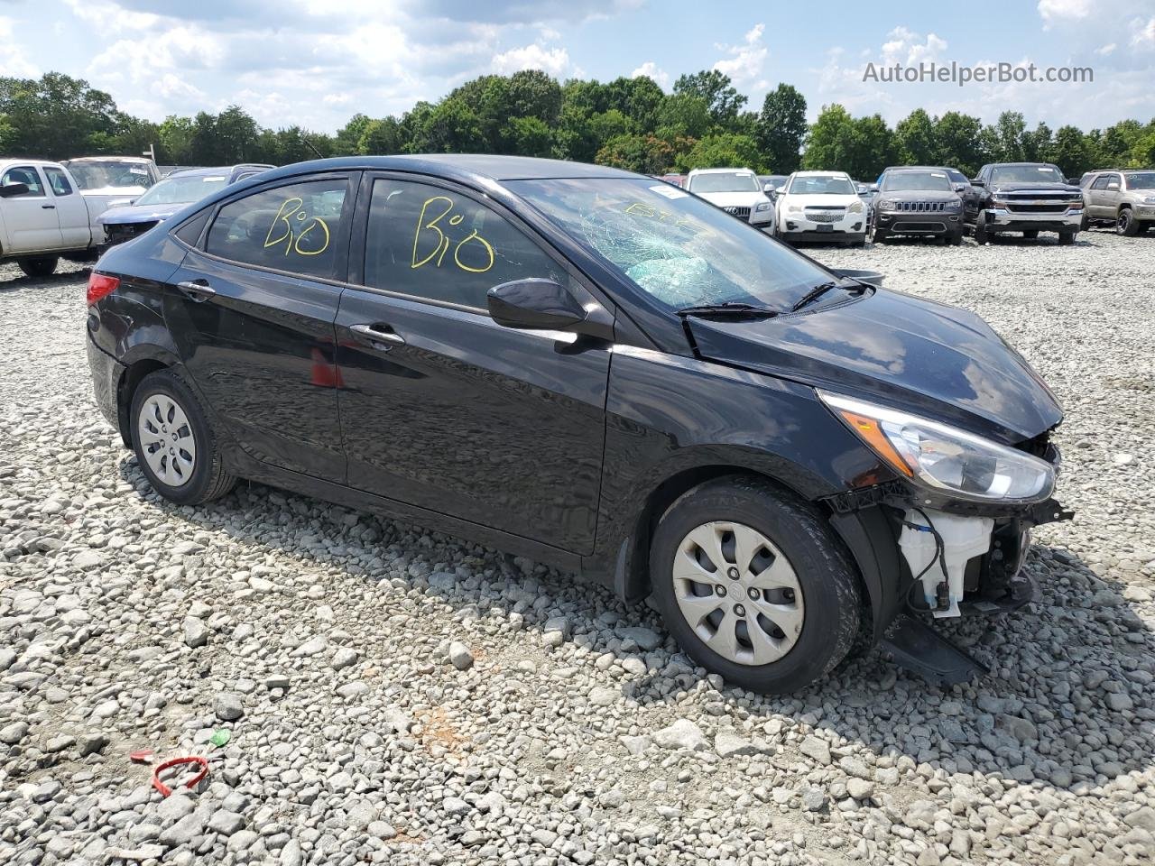 2016 Hyundai Accent Se Черный vin: KMHCT4AE1GU092238