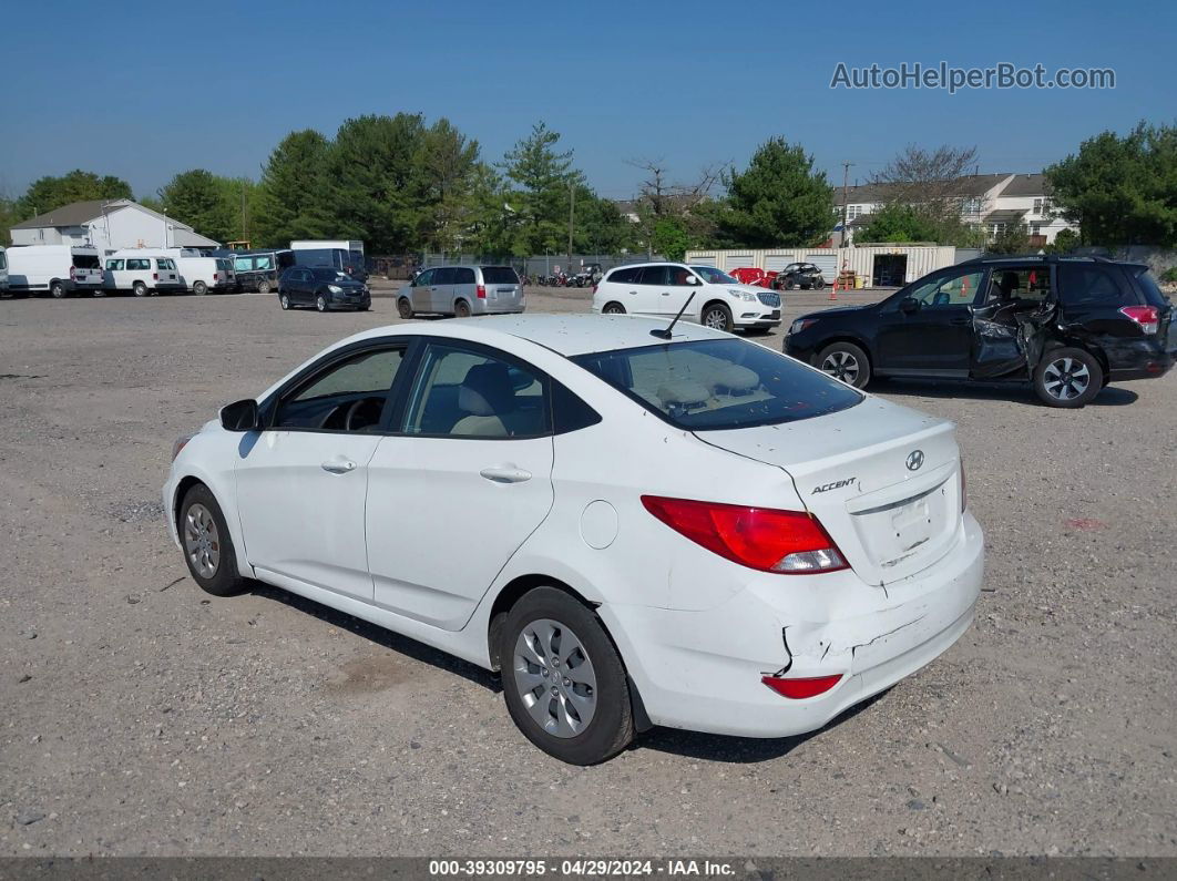 2016 Hyundai Accent Se White vin: KMHCT4AE1GU108714