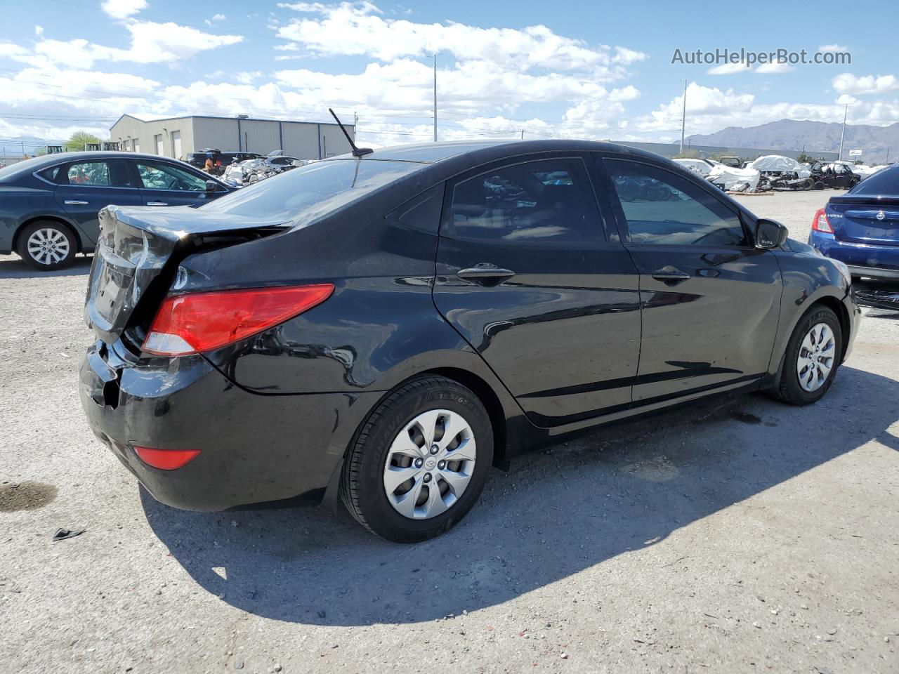 2016 Hyundai Accent Se Черный vin: KMHCT4AE1GU137209