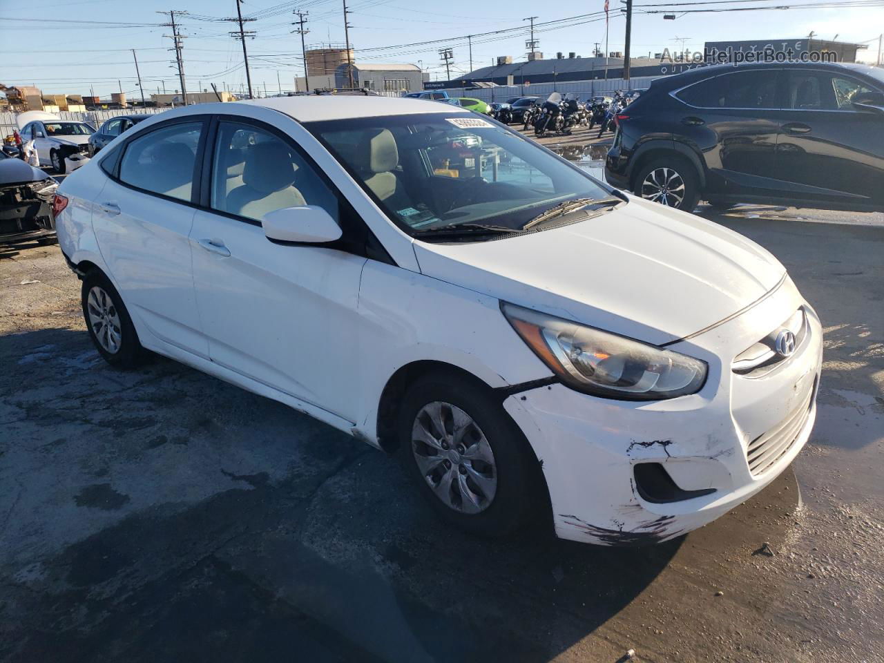 2016 Hyundai Accent Se White vin: KMHCT4AE1GU951943