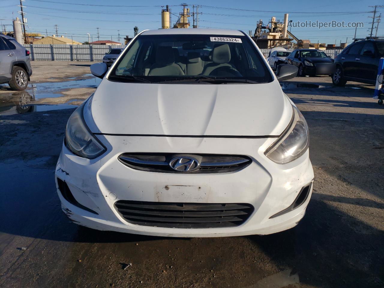 2016 Hyundai Accent Se White vin: KMHCT4AE1GU951943